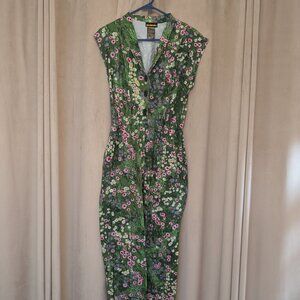 Nooworks Magic Suit Jumpsuit – Medium – Green Floral – New Without Tags 🌼